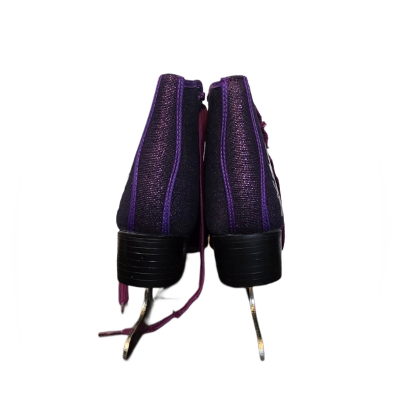 Vintage Disney Hannah Montana Ice Figure Skates Girls 6 Purple Glitter - Picture 4 of 11